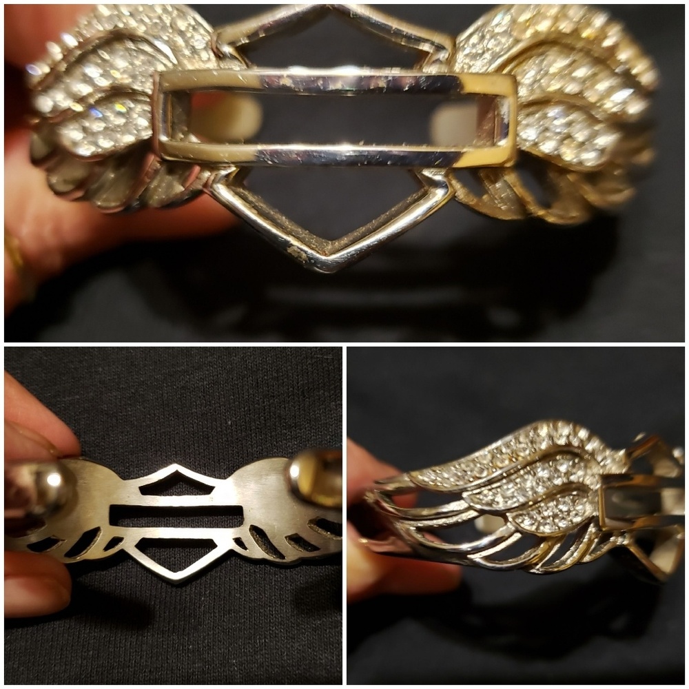 Silver Harley Davidson braclet